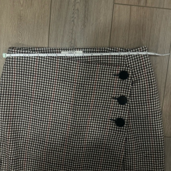 BA&SH Jupe Pernille - houndstooth wool asymmetrical midi skirt - Picture 10 of 10